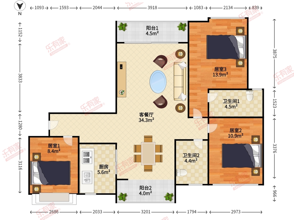 【海伦心苑二手房_外海二手房】海伦心苑 普通住宅110.5-江门乐有家