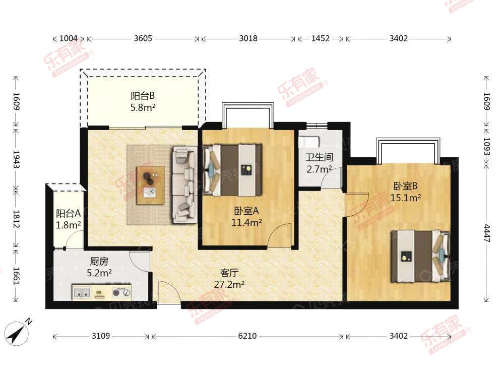 现代城华庭户型图