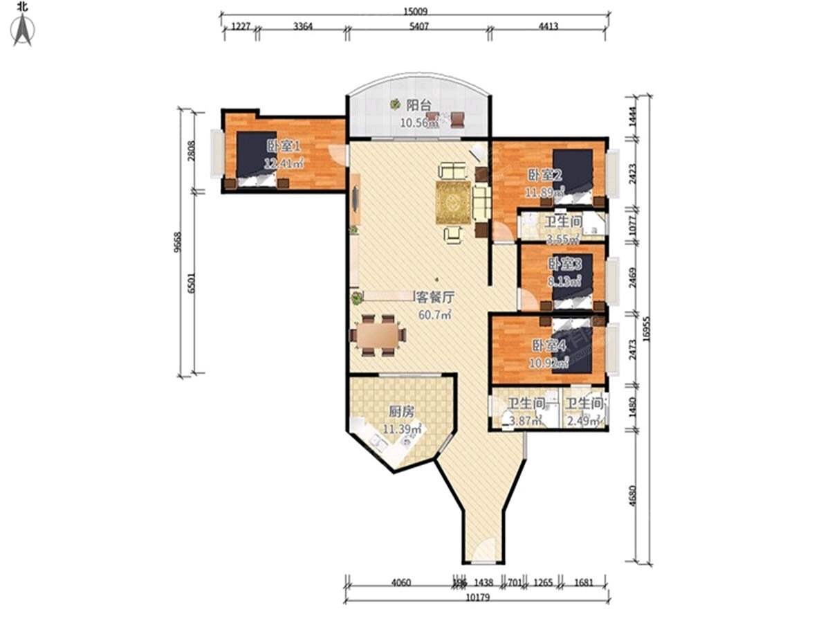 五邑锦绣豪庭户型图