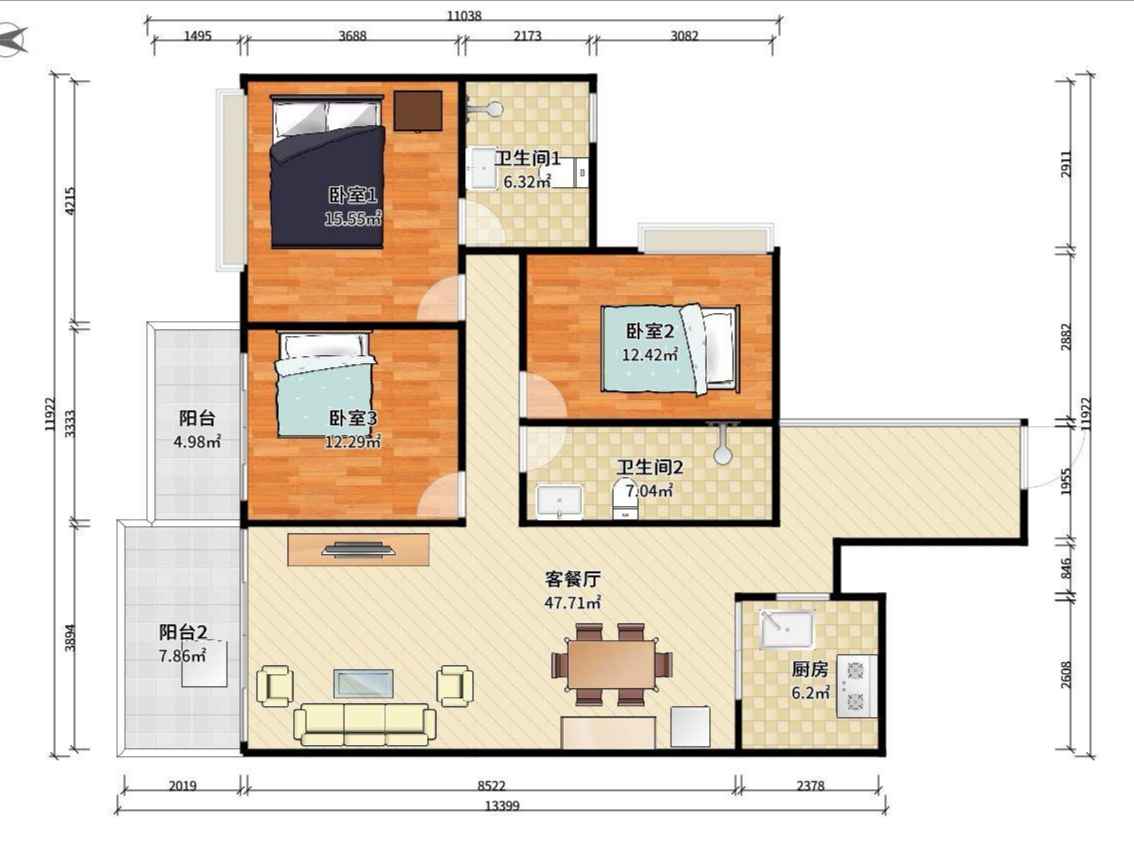 五源河公寓户型图