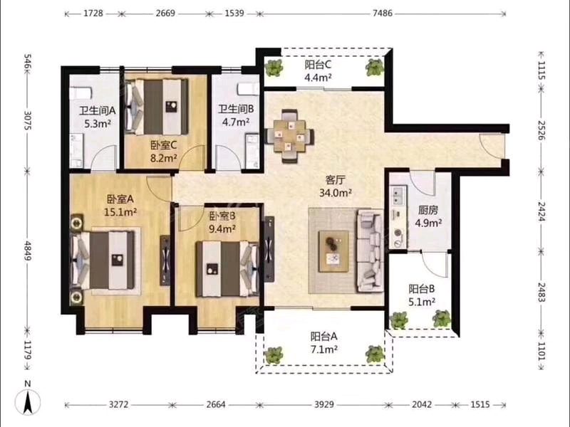 大冲城市花园户型图