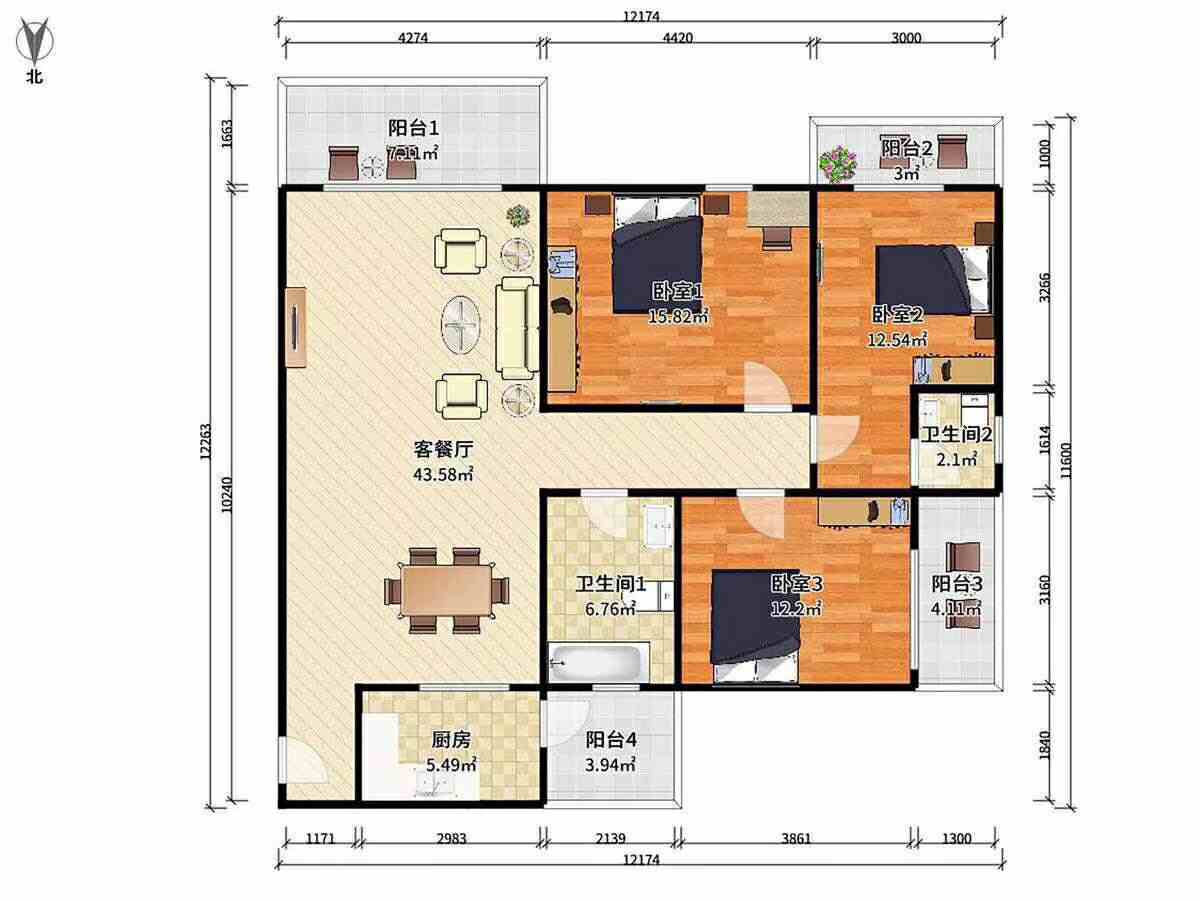 新会碧桂园盛世名门户型图