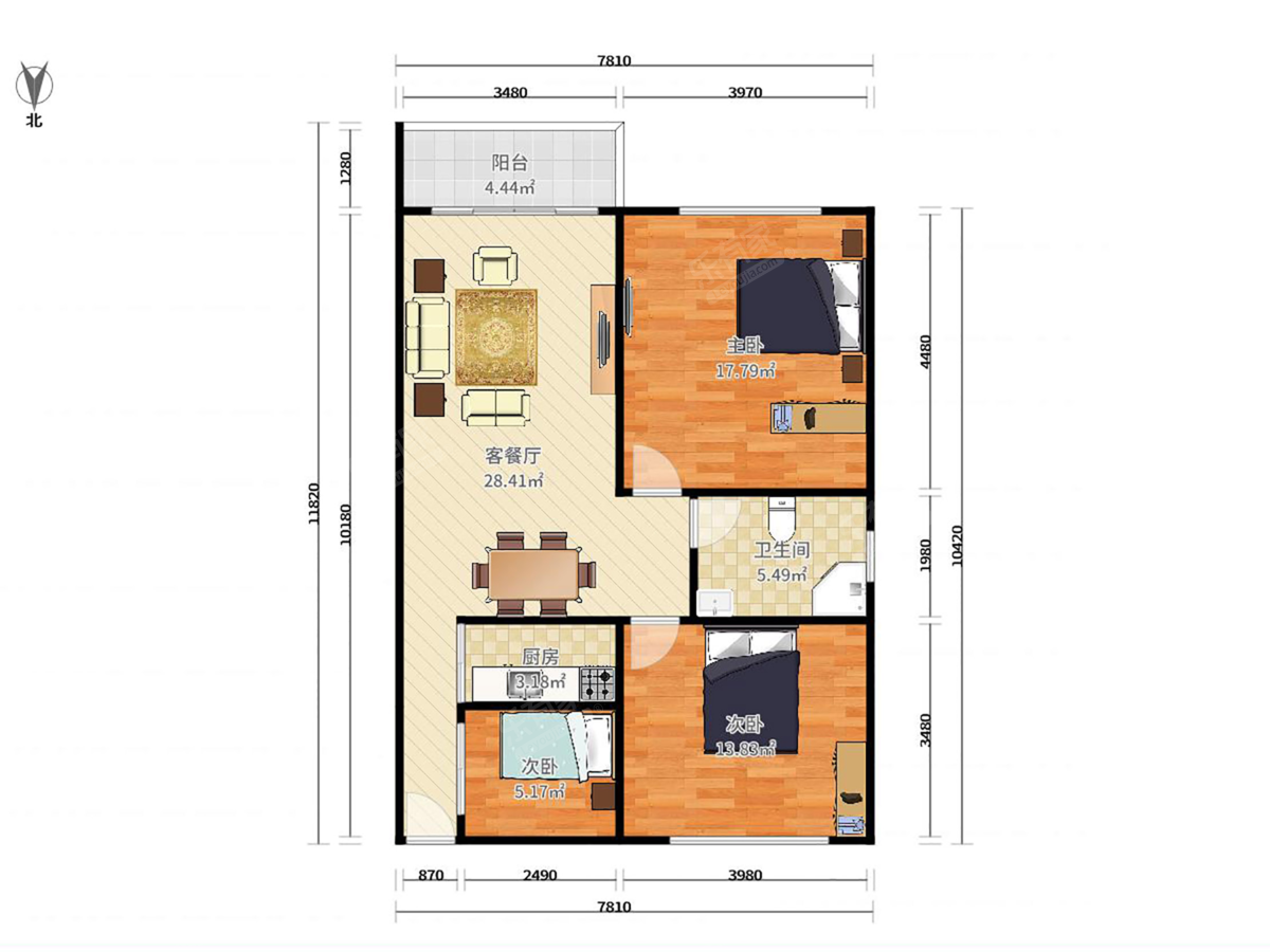 秋谷康城花园户型图