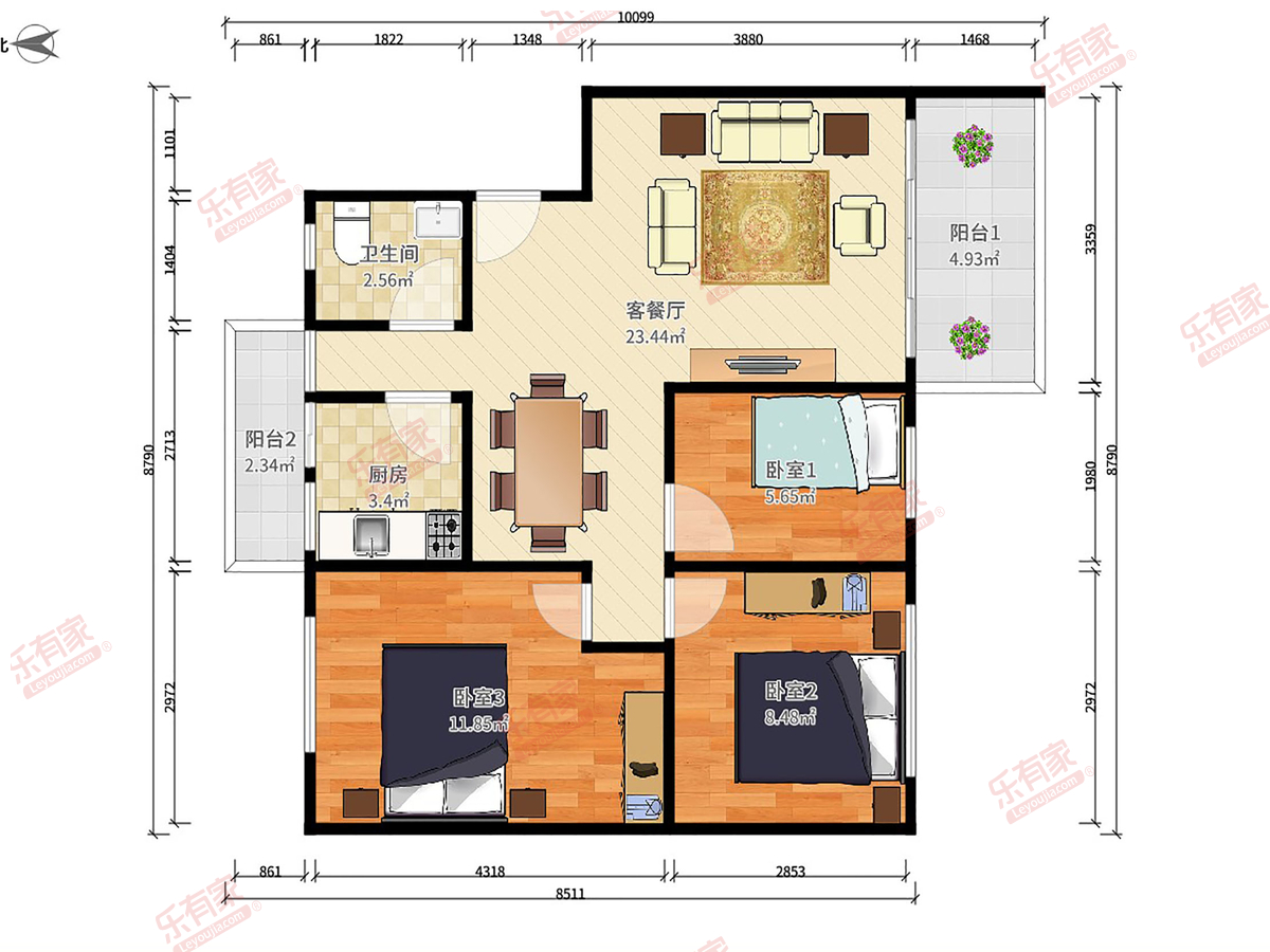 梅林二村户型图