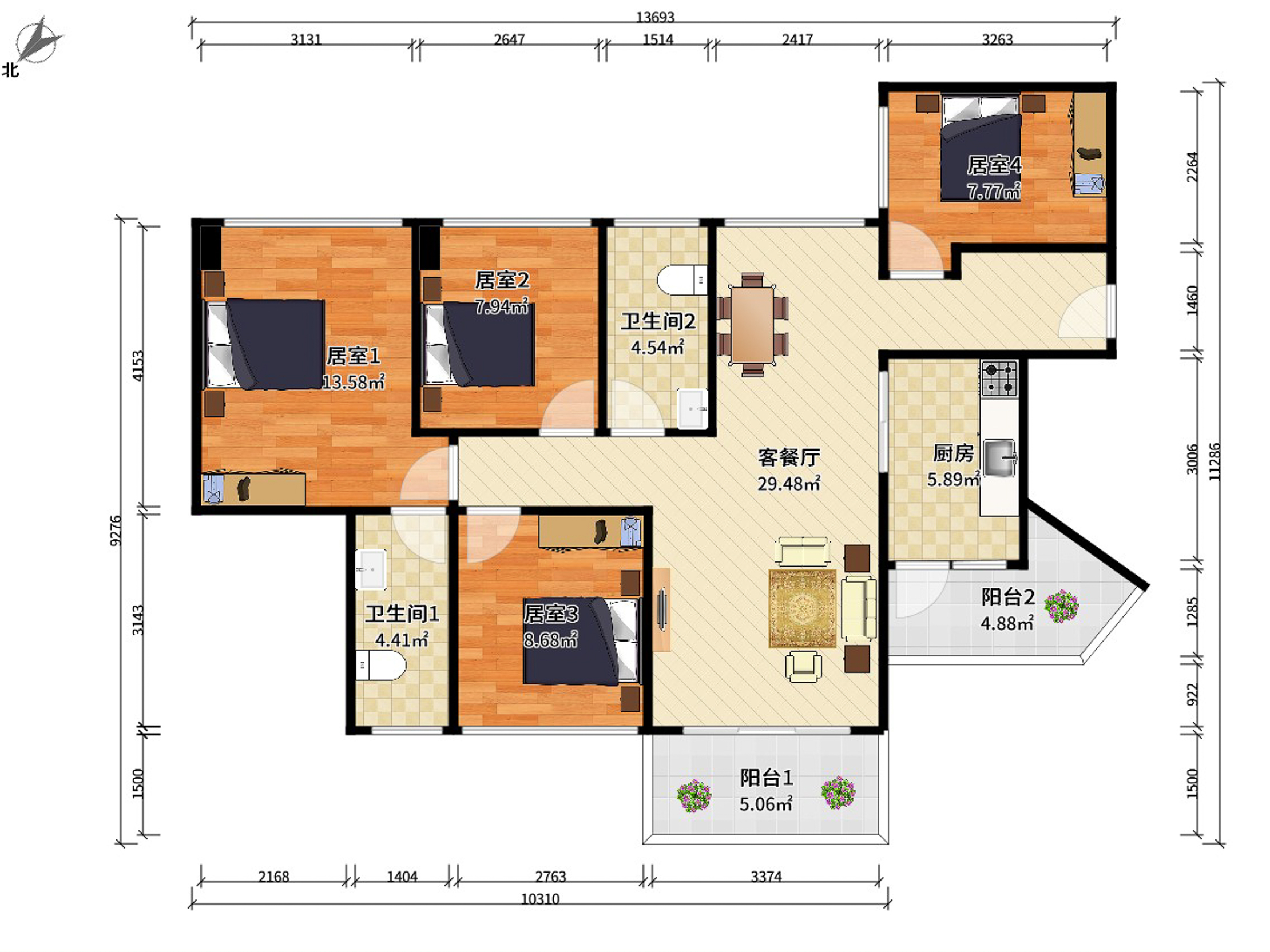 朗泓龙园大观户型图