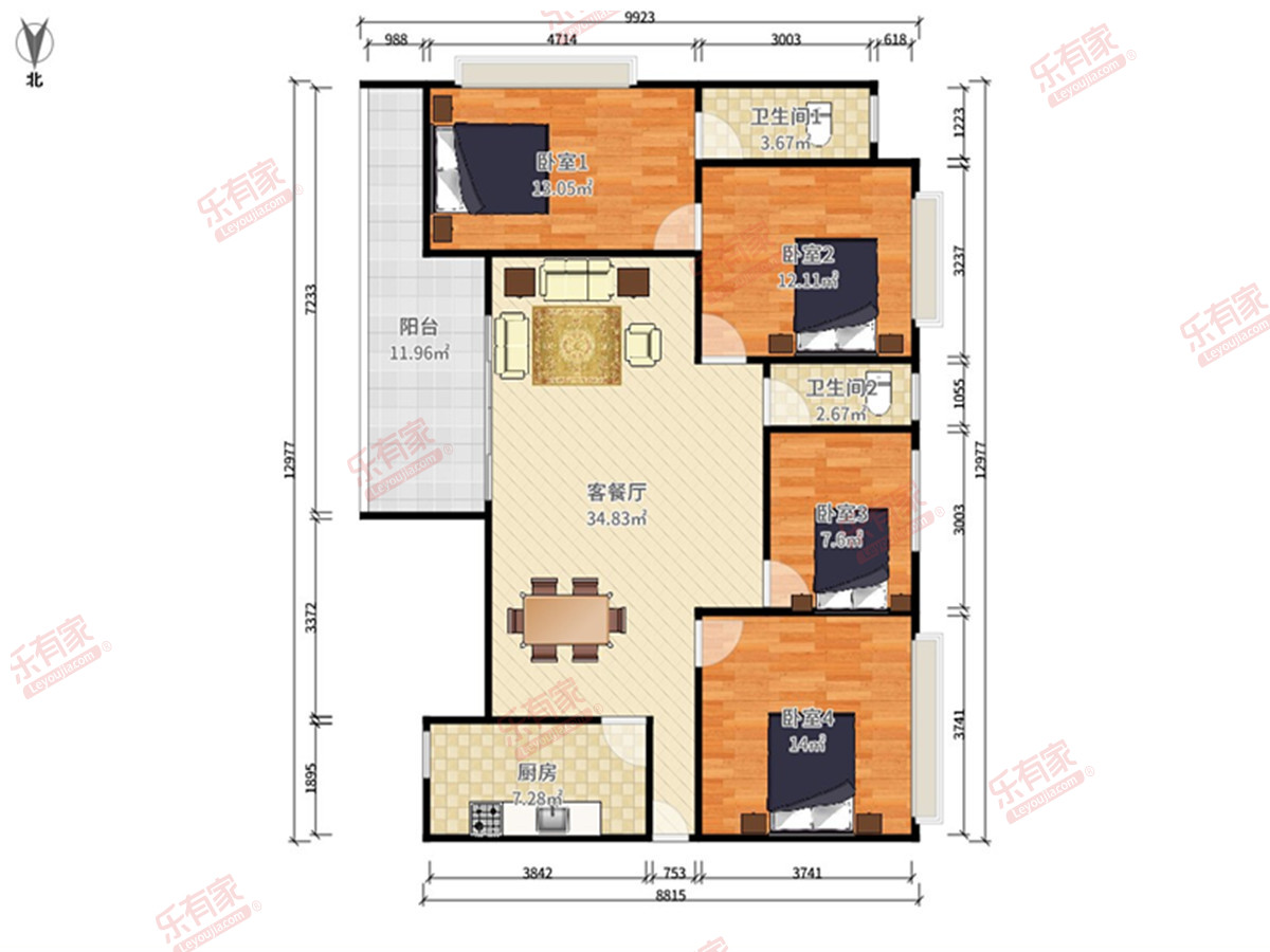 港城蓝山雅园户型图