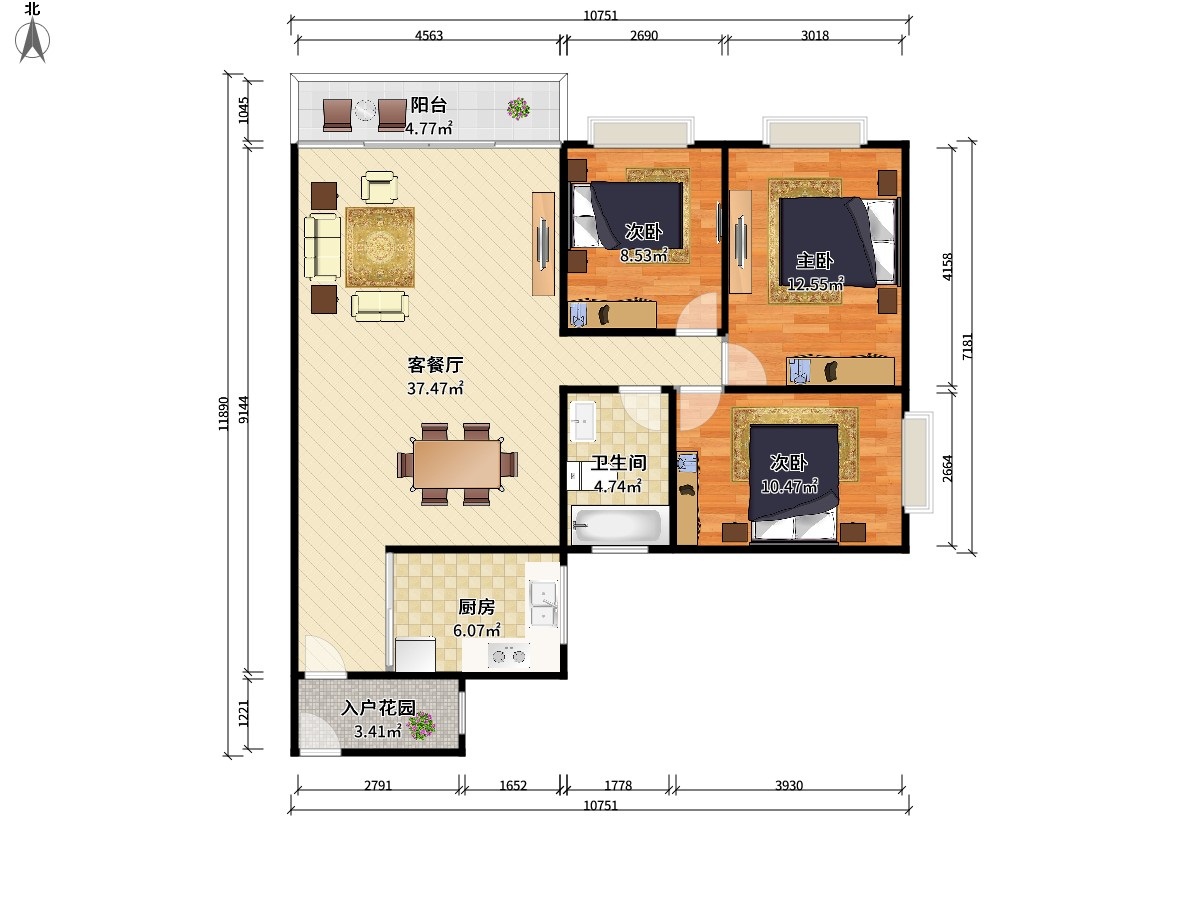 qy时代倾城瀚江府户型图