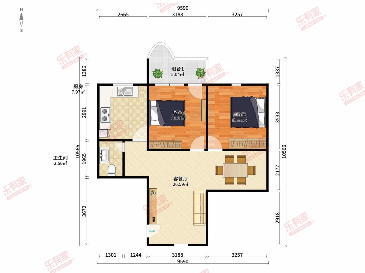 天河北远洋小区户型图