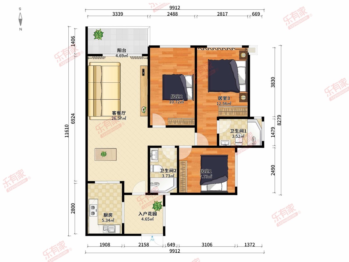 东建锦绣龙湾户型图