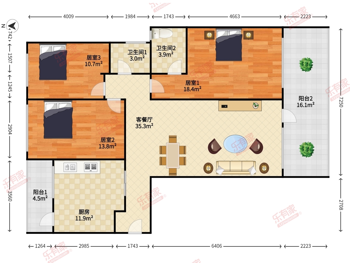 金地梅陇镇二期户型图