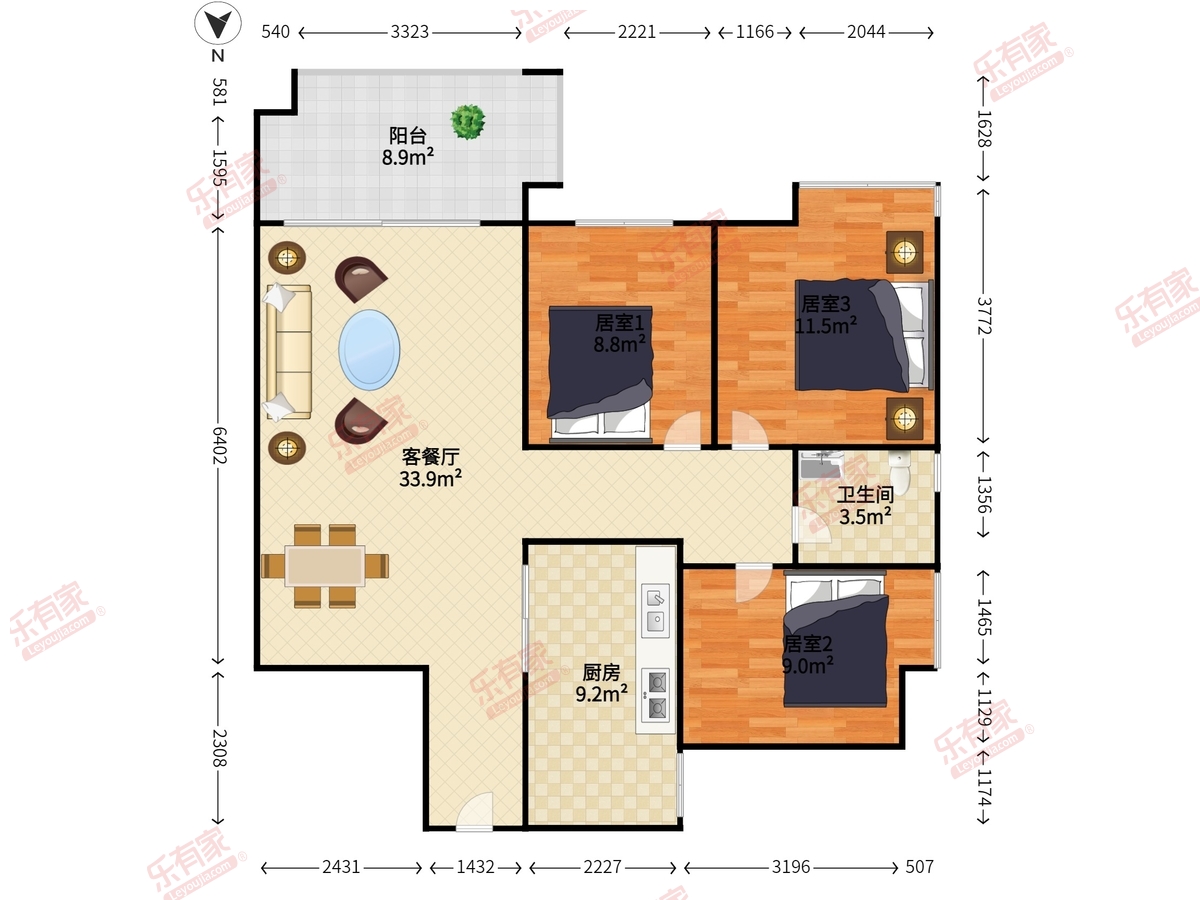 tcl康城四季花园户型图