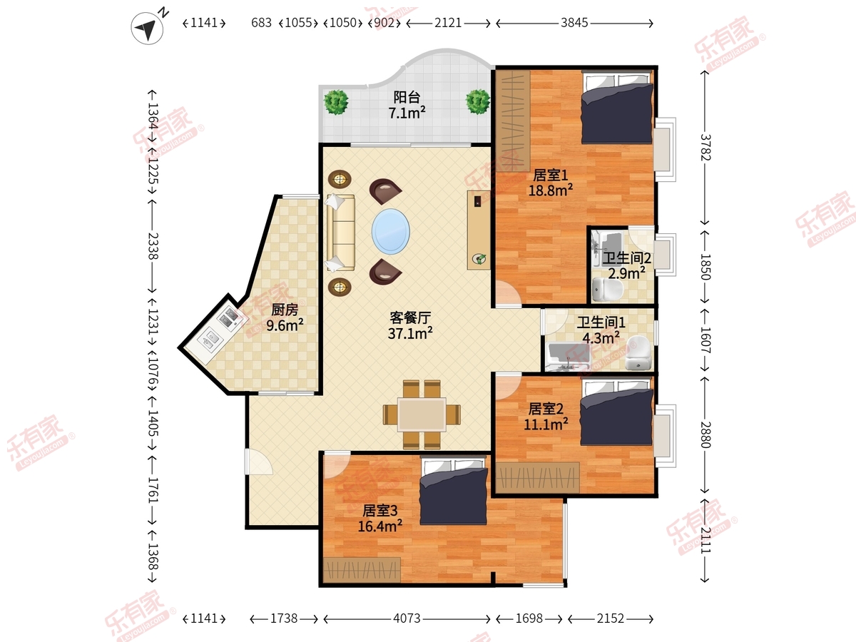 南山花园户型图