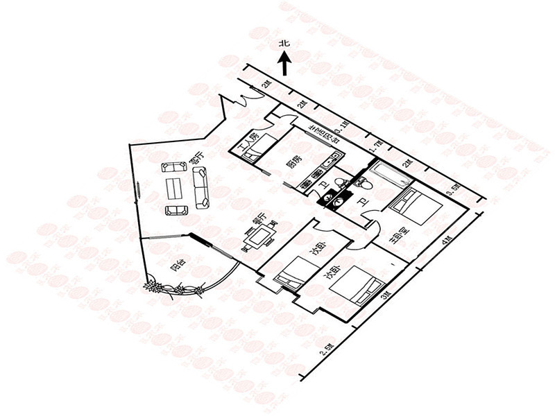 【锦绣花园二期二手房_华侨城二手房】锦绣花园二期 普通住宅180㎡