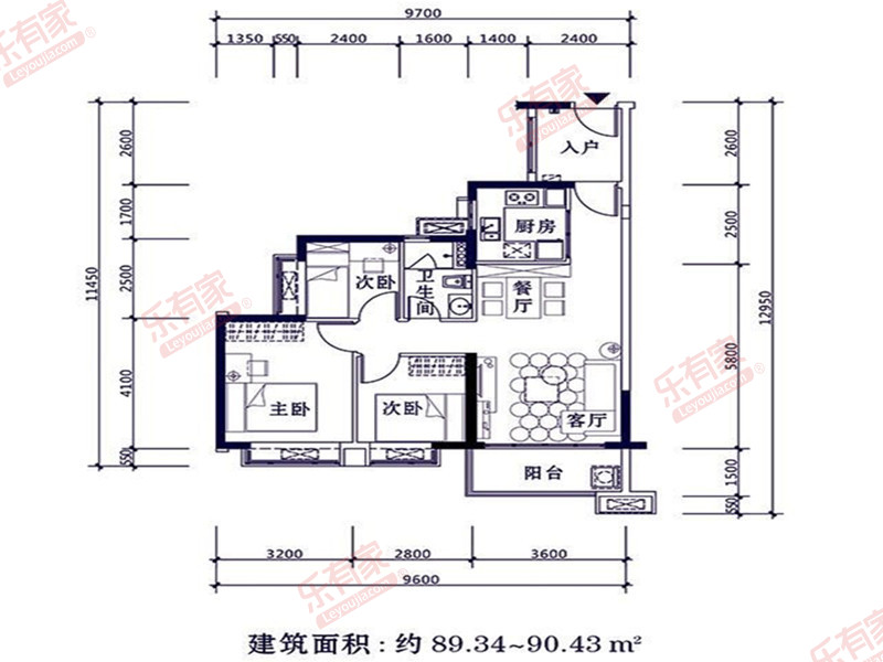 时代倾城(时代花园)户型图