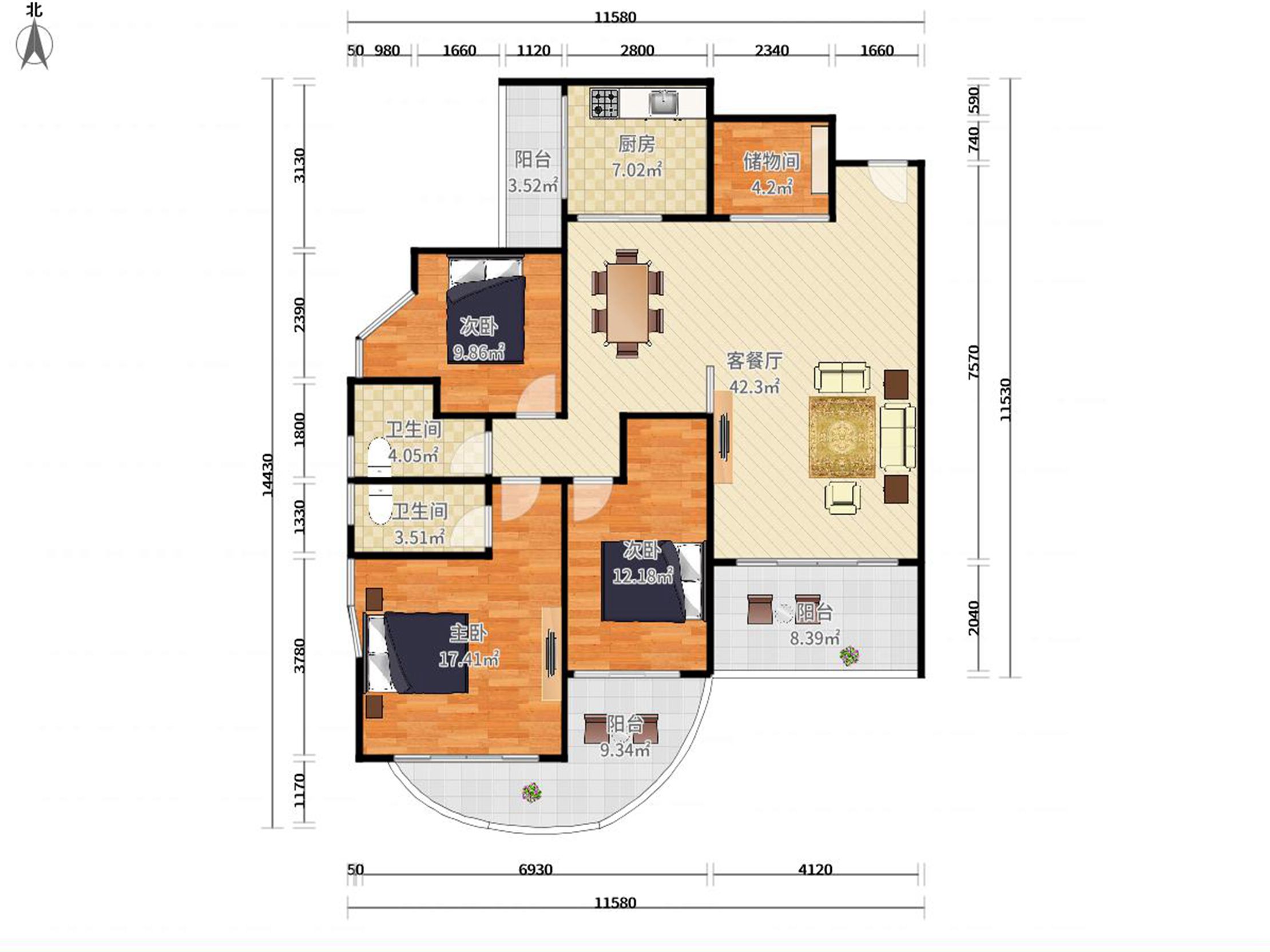 招商海月花园二期户型图