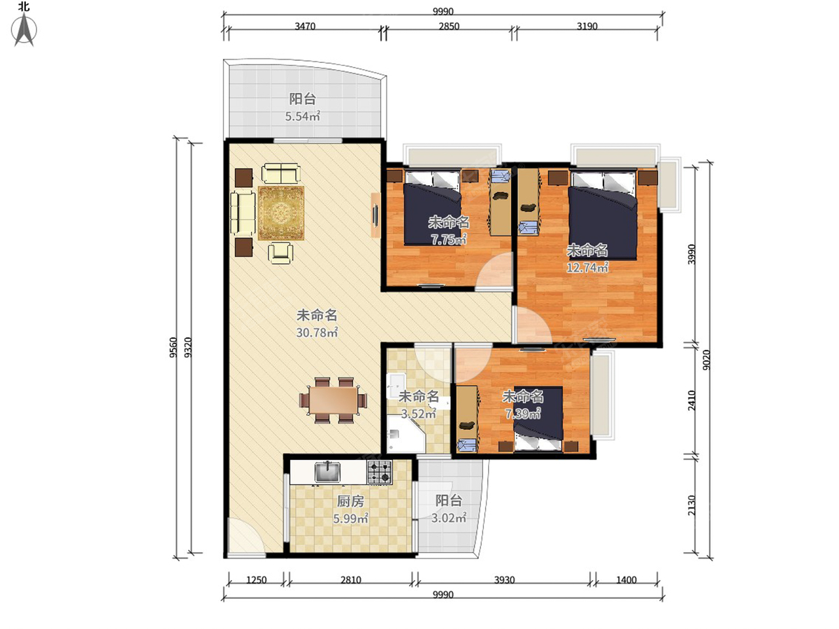 雅居乐锦城花漾集户型图