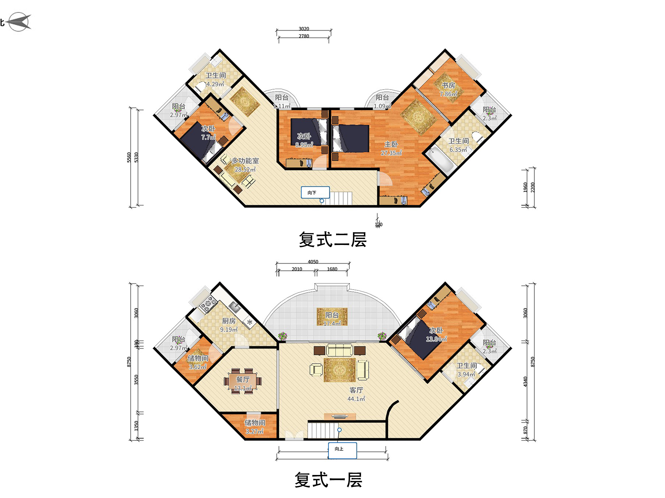 都市名园大花园社区豪华复式七房高层视野开阔,业主急需资金周转