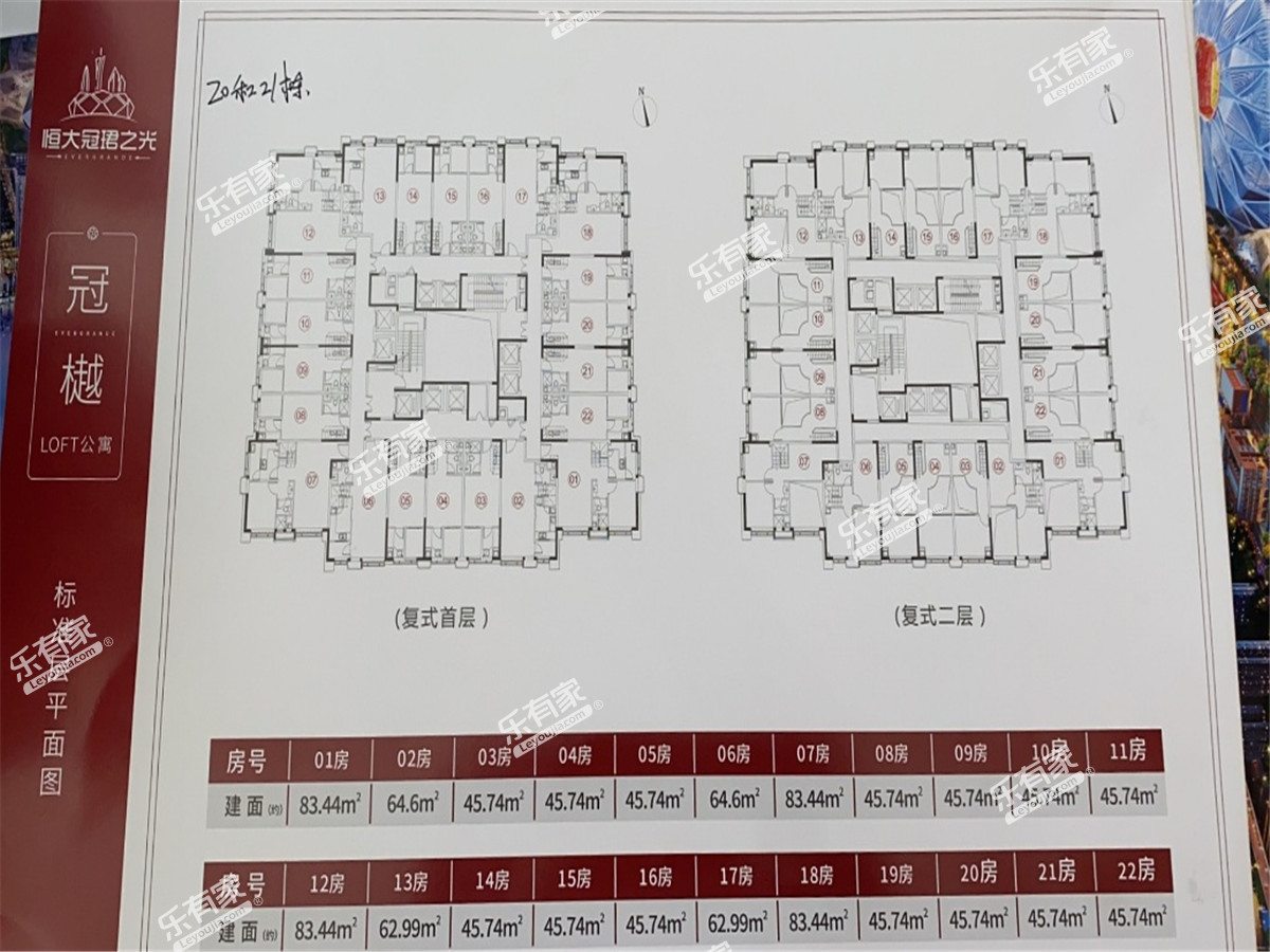 恒大凯旋广场	20和21栋复式