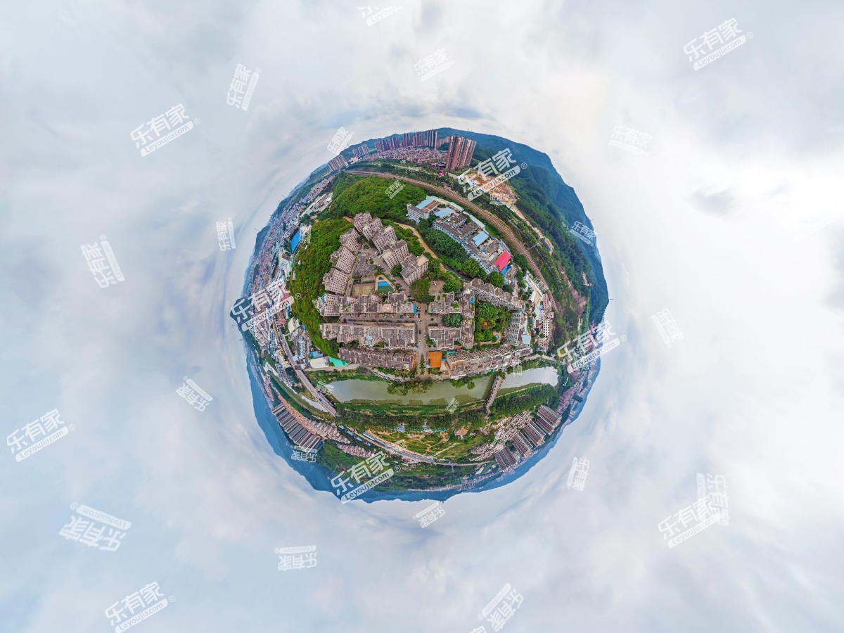 风景山庄小区航拍