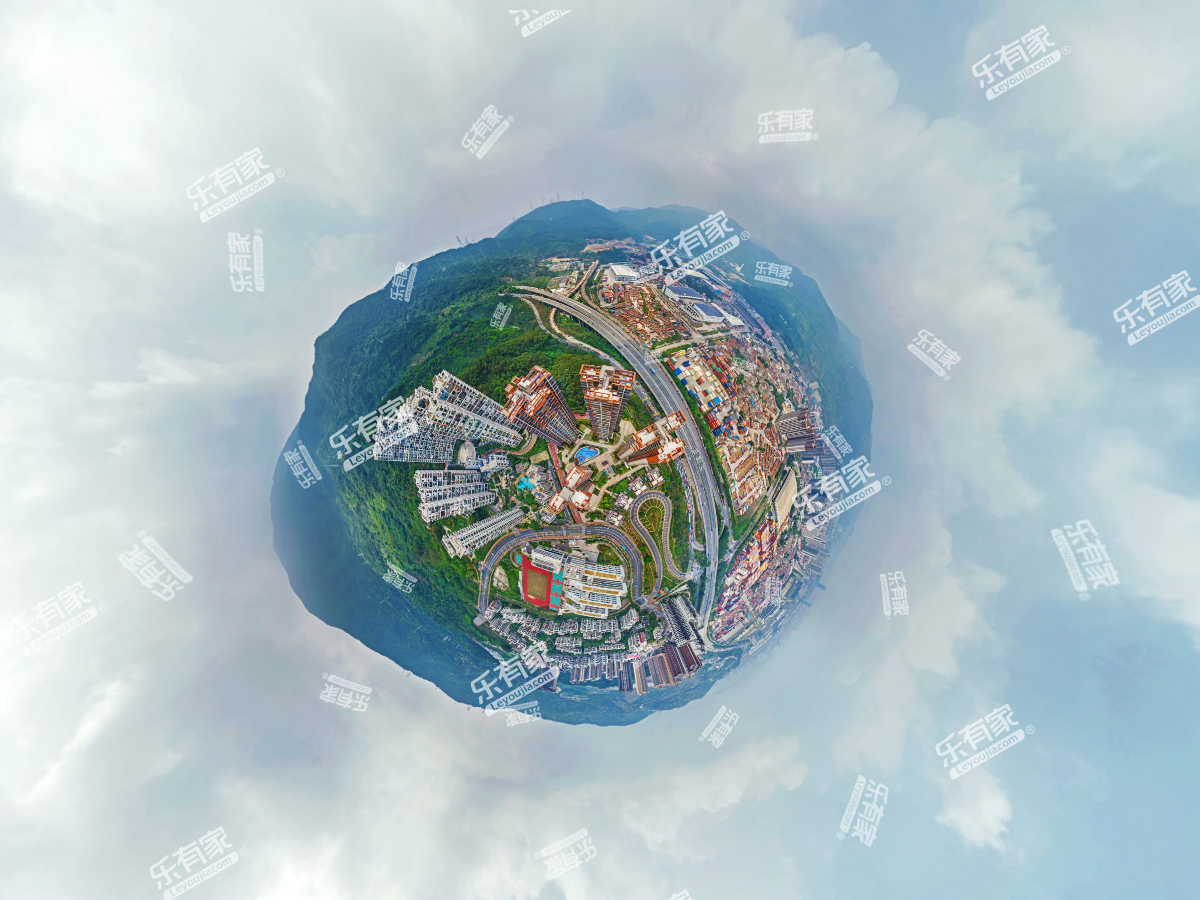 港城蓝山雅园小区航拍