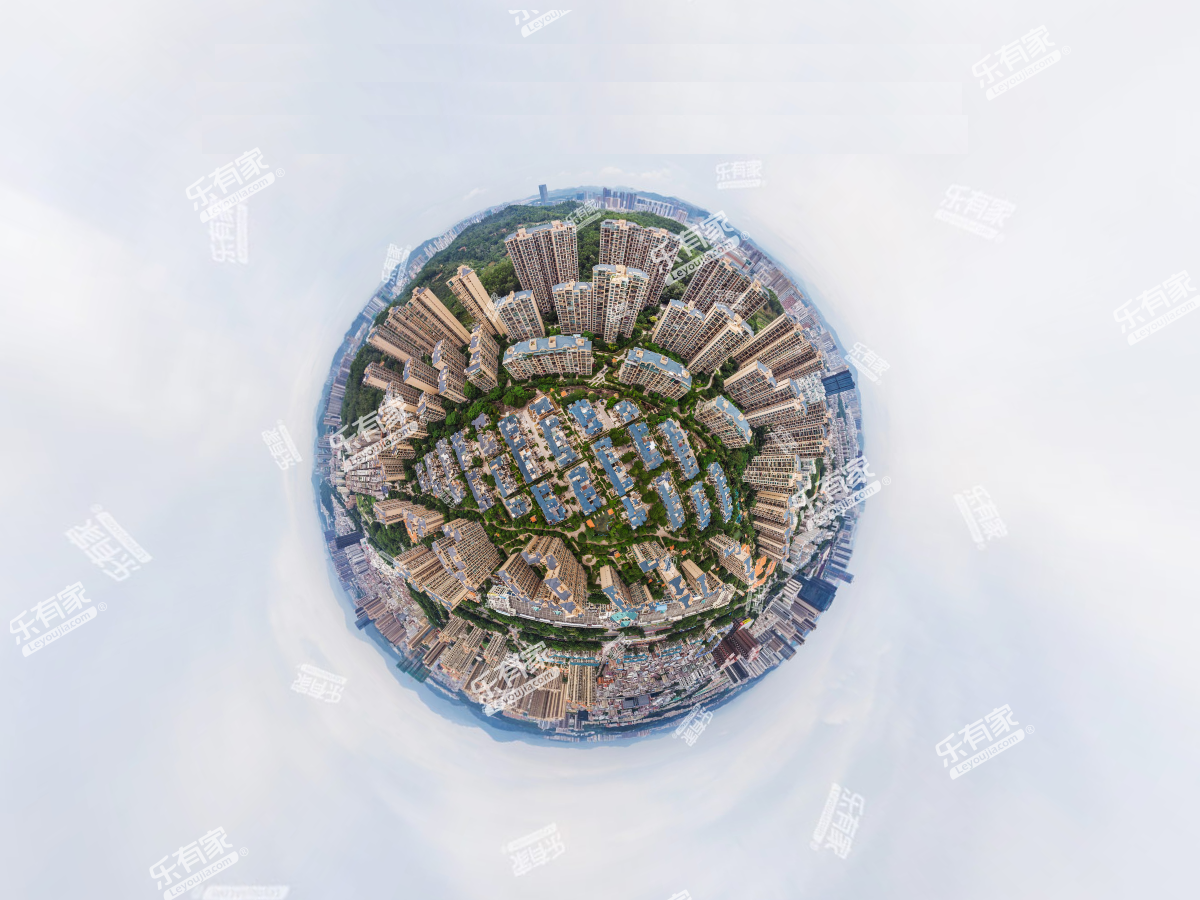公园大地花园五期小区航拍