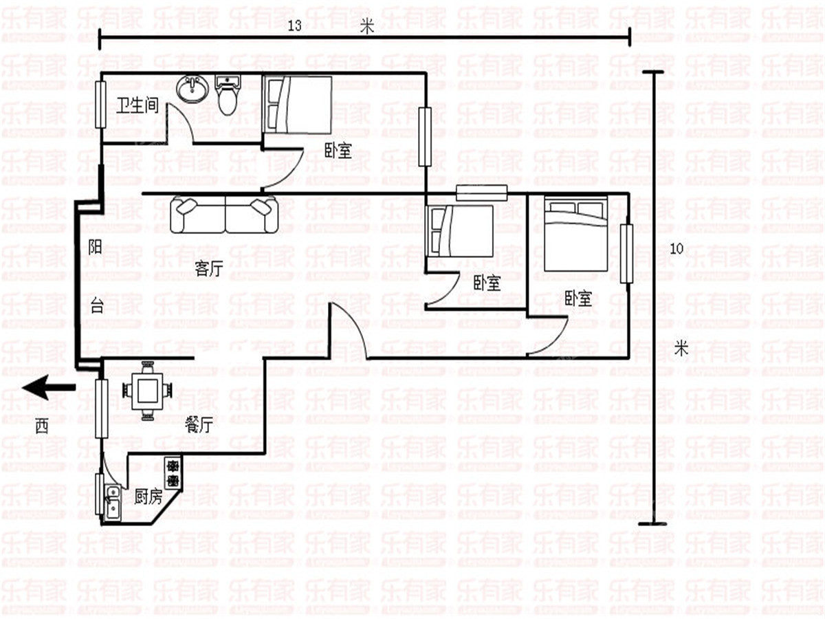 东方花园三区户型图