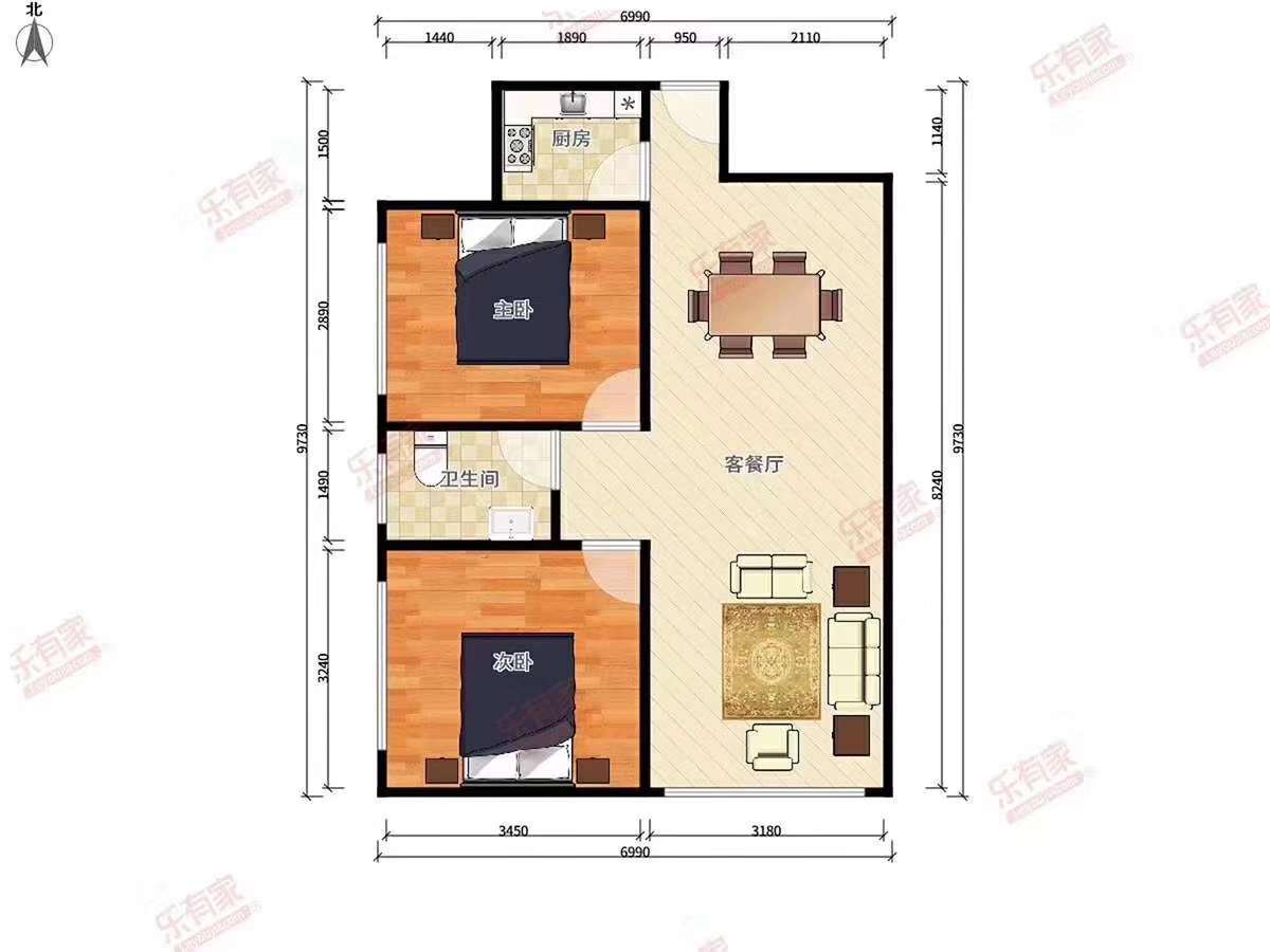 光明新地中央，两房公寓诚心出售