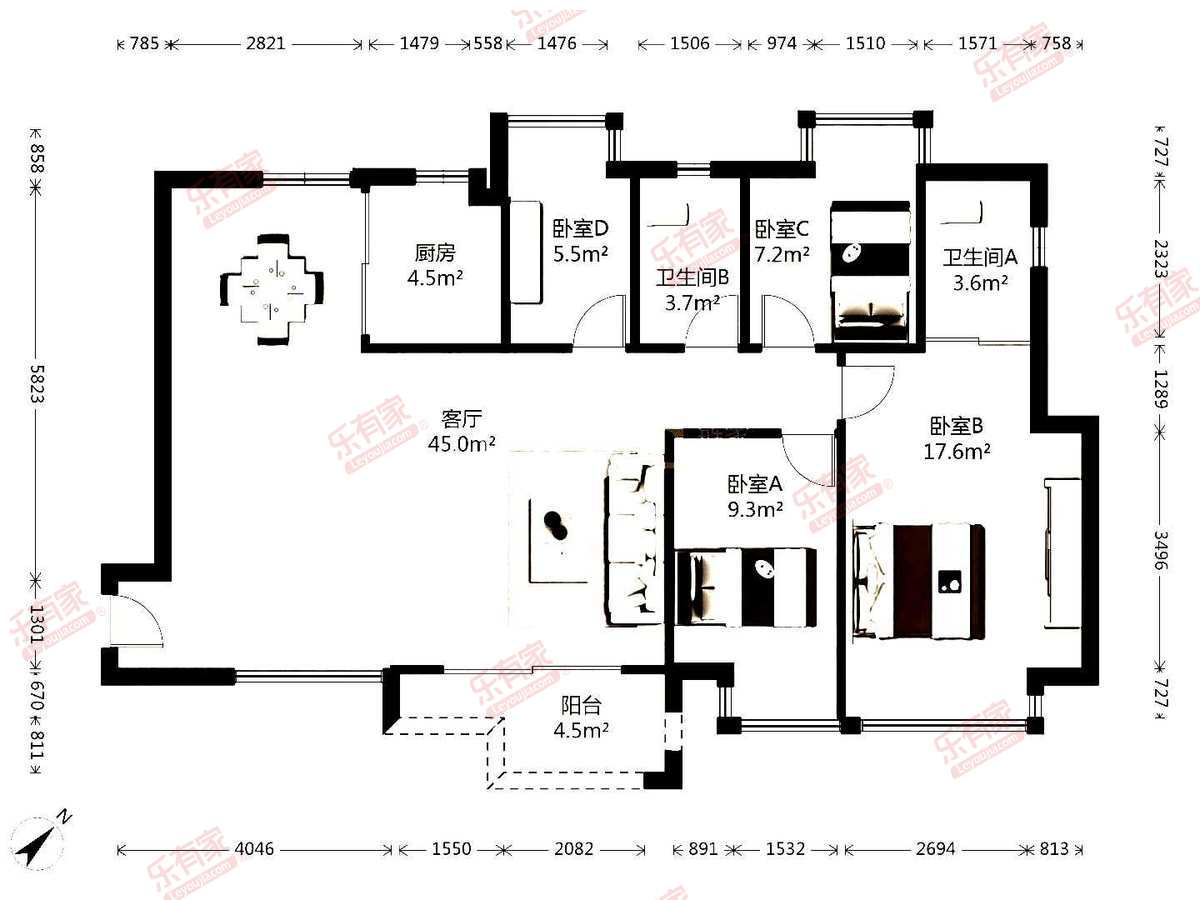 大新地铁口、安静社区楼.王南北通透四房、满五唯一红本