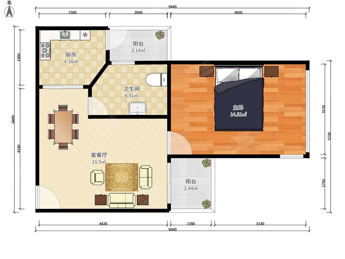 友邻公寓户型图