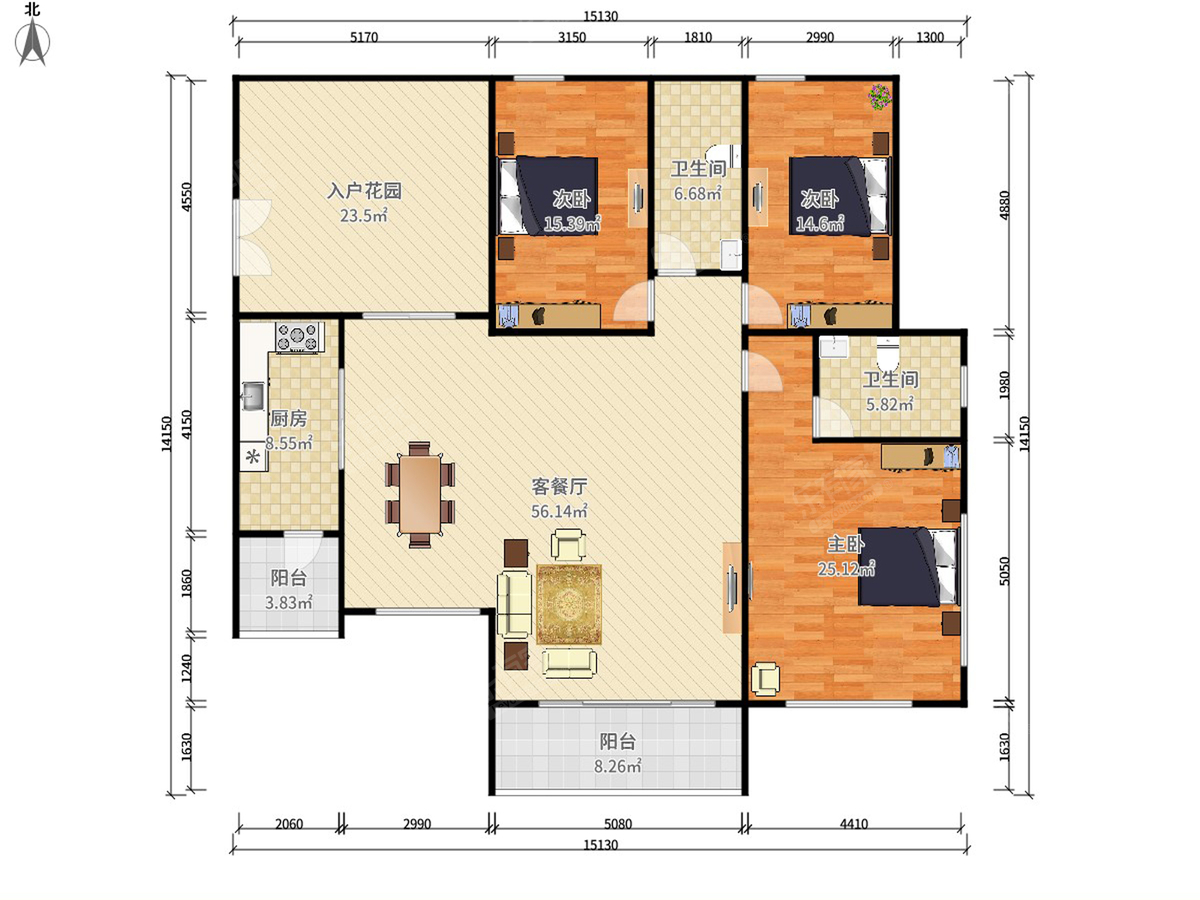 南外高新次新大四房南北通业主诚意出租