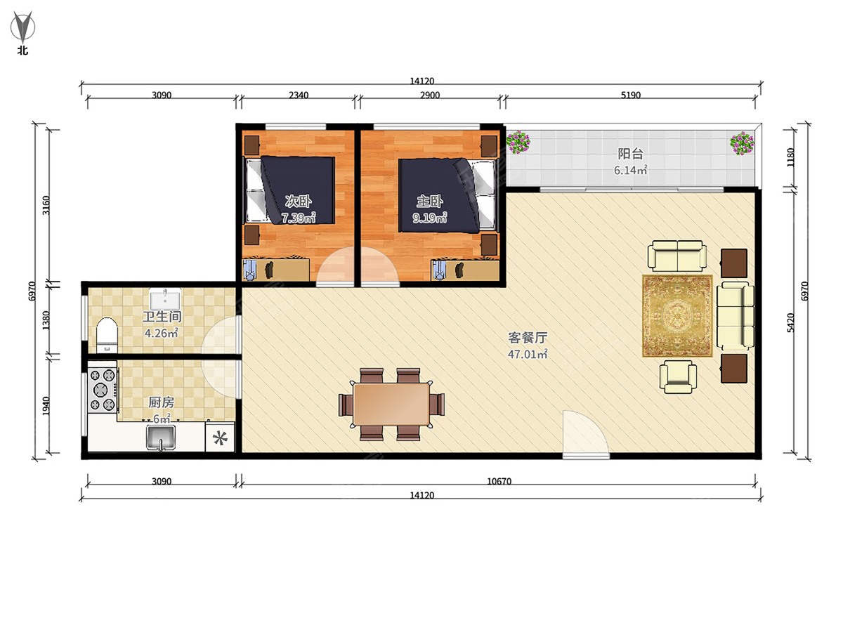 锦花大厦户型图