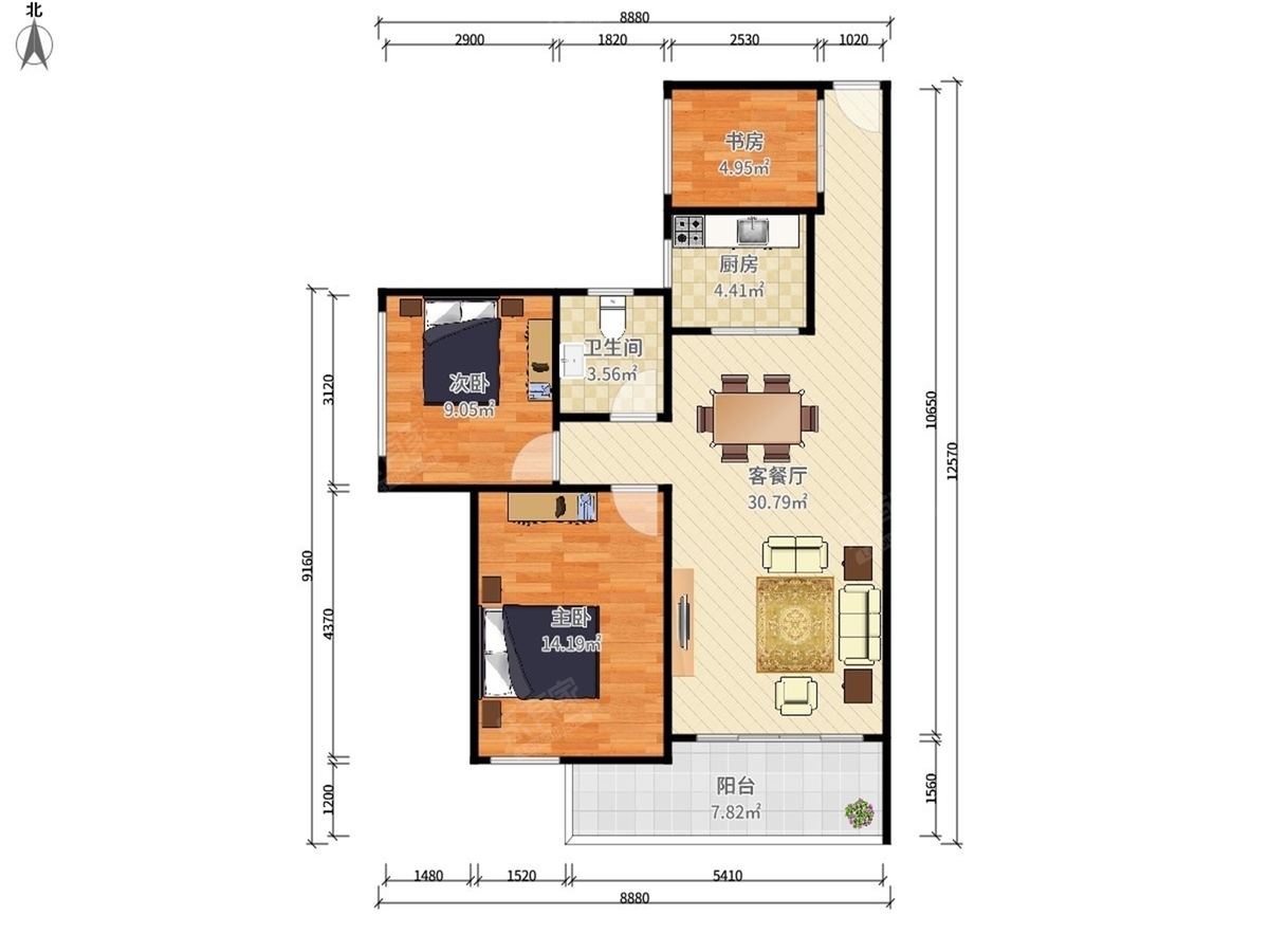 爱地花园二期（徽王府）户型图