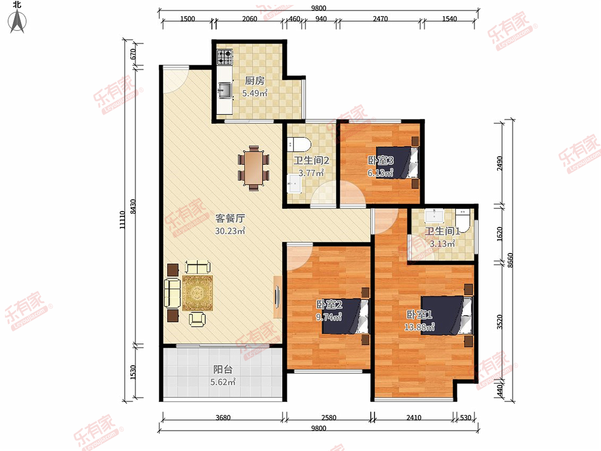 御景蓝湾公馆户型图