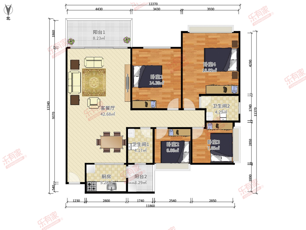 锦富汇景湾精装4房