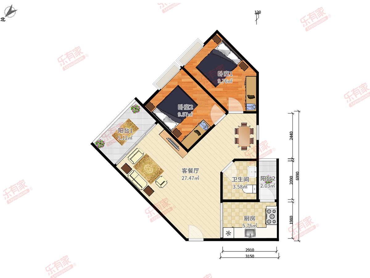 都市名园户型图