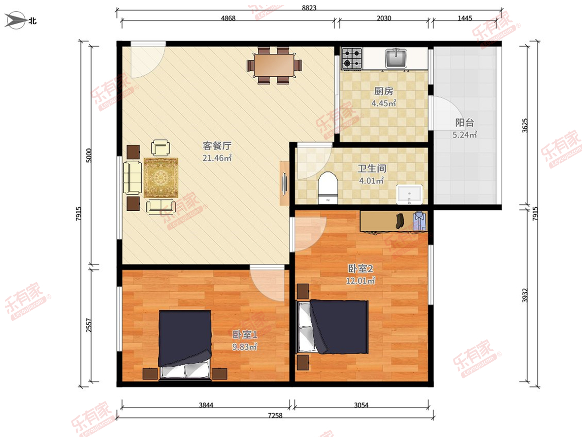 新鸿进花园户型图