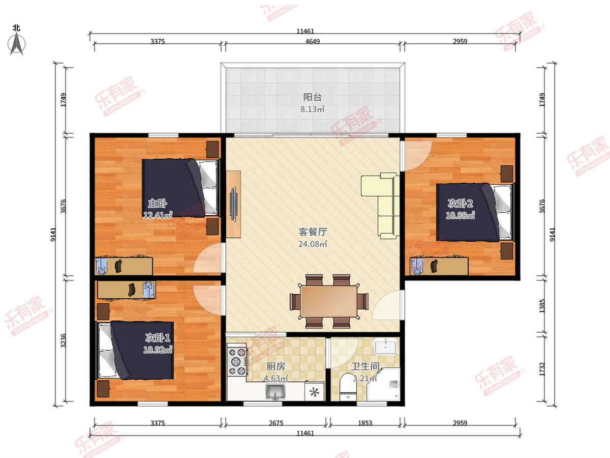 天龙二街户型图