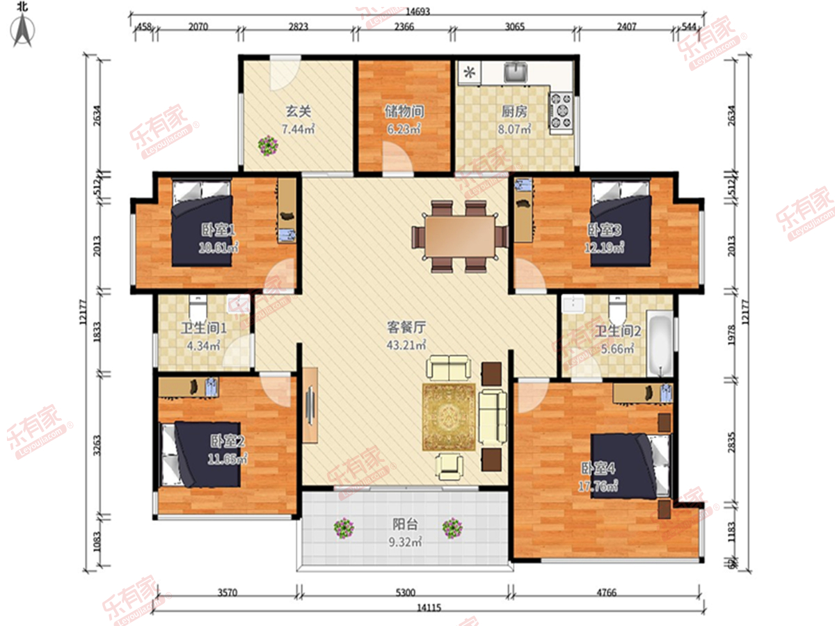 阳光新境园户型图