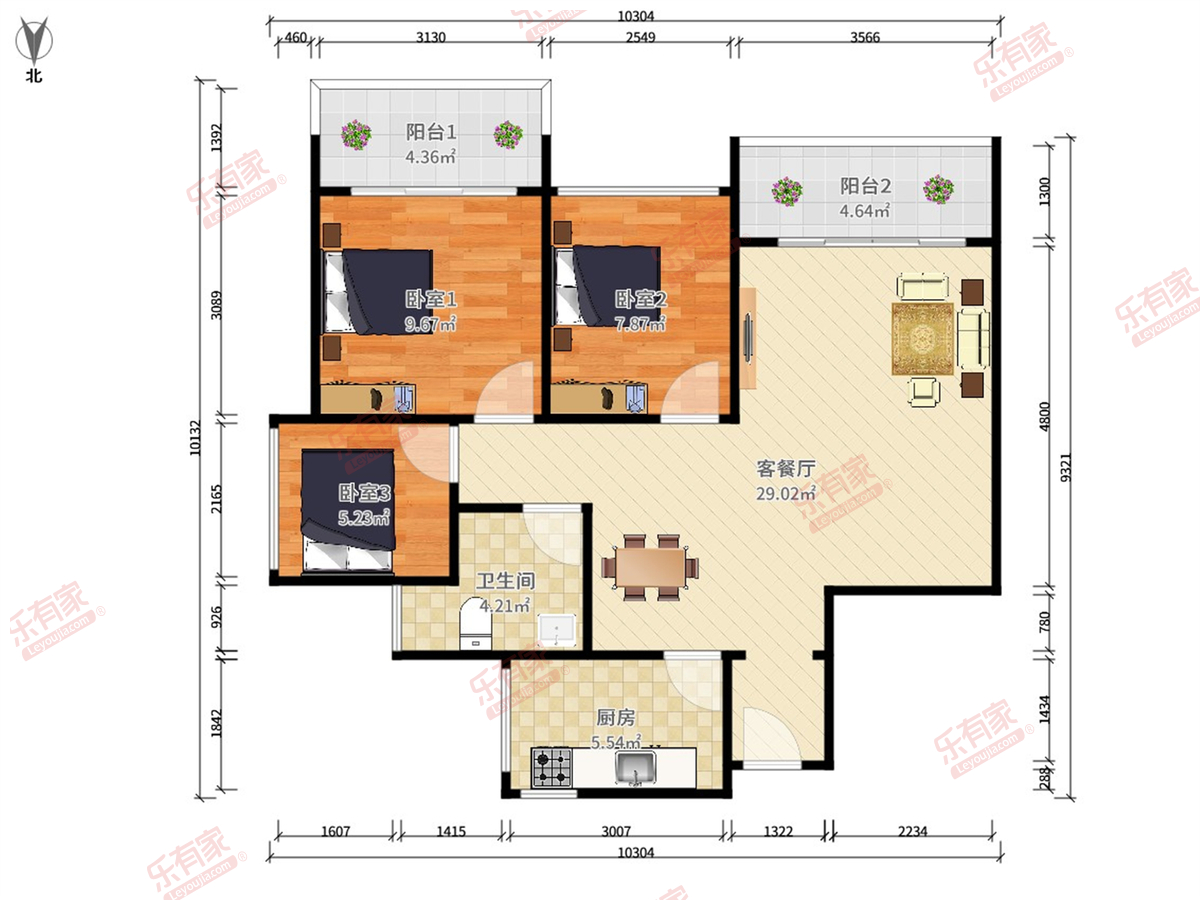 中森双子座公馆户型图
