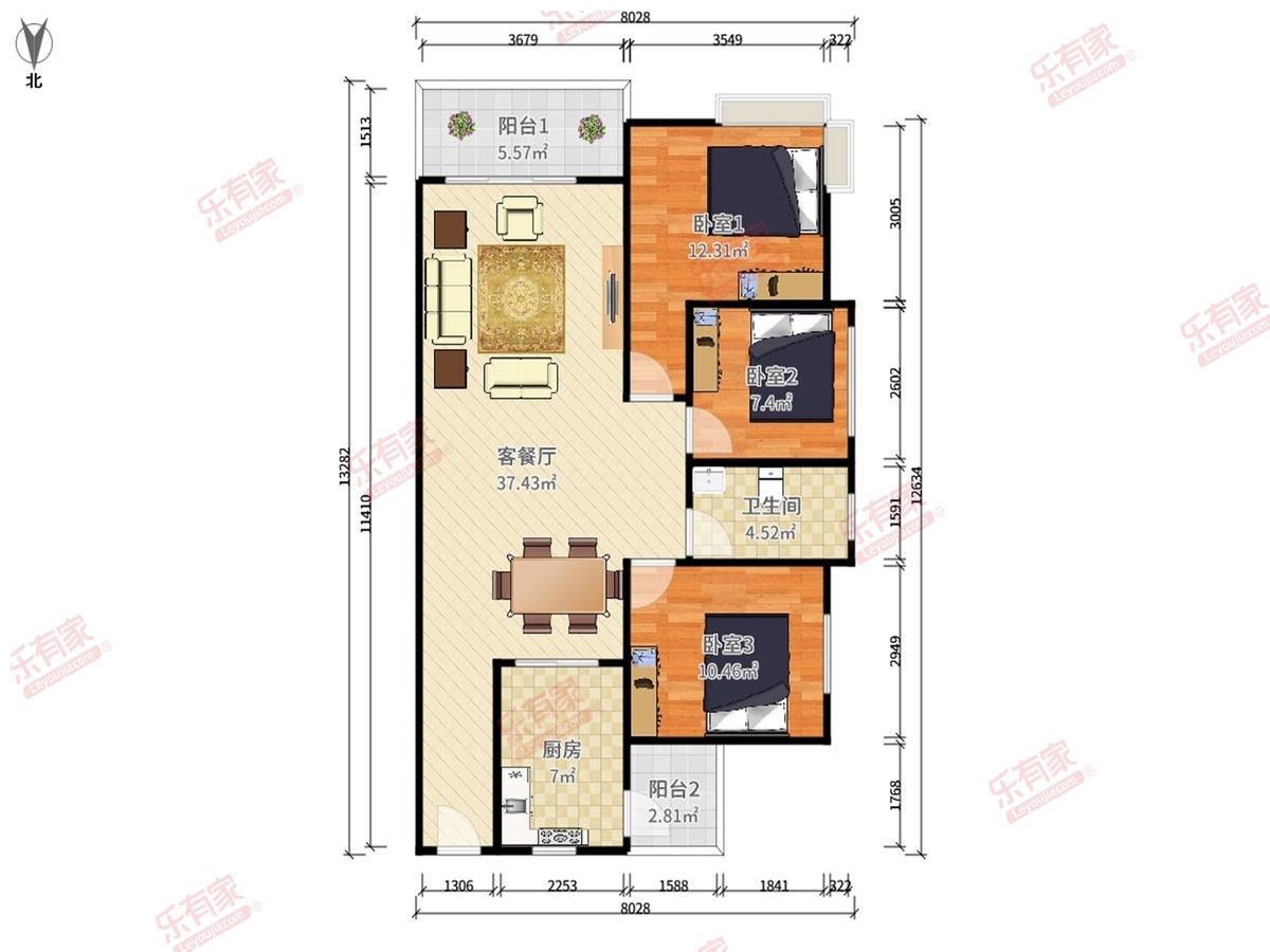 翔龙天地广场户型图