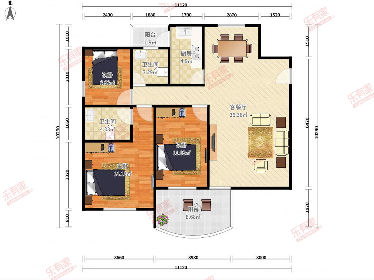 海阔天空雅居户型图