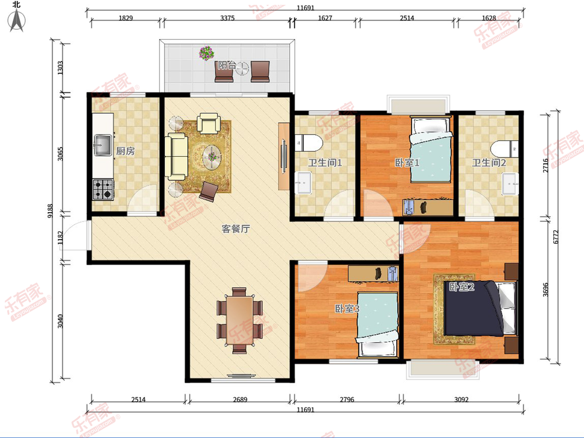 欧雅右岸春天户型图