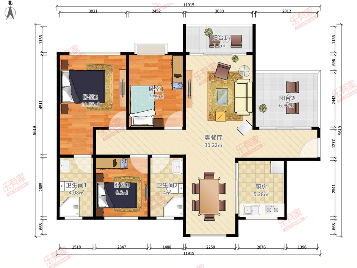 宿州恒福新城户型图图片