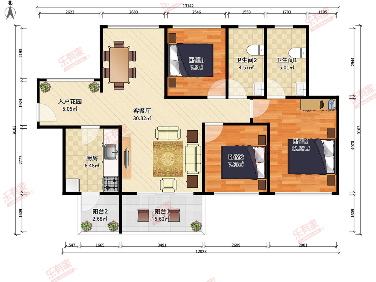 潜龙曼海宁花园（北区）户型图