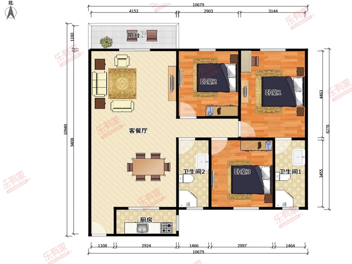 康裕花园一期户型图