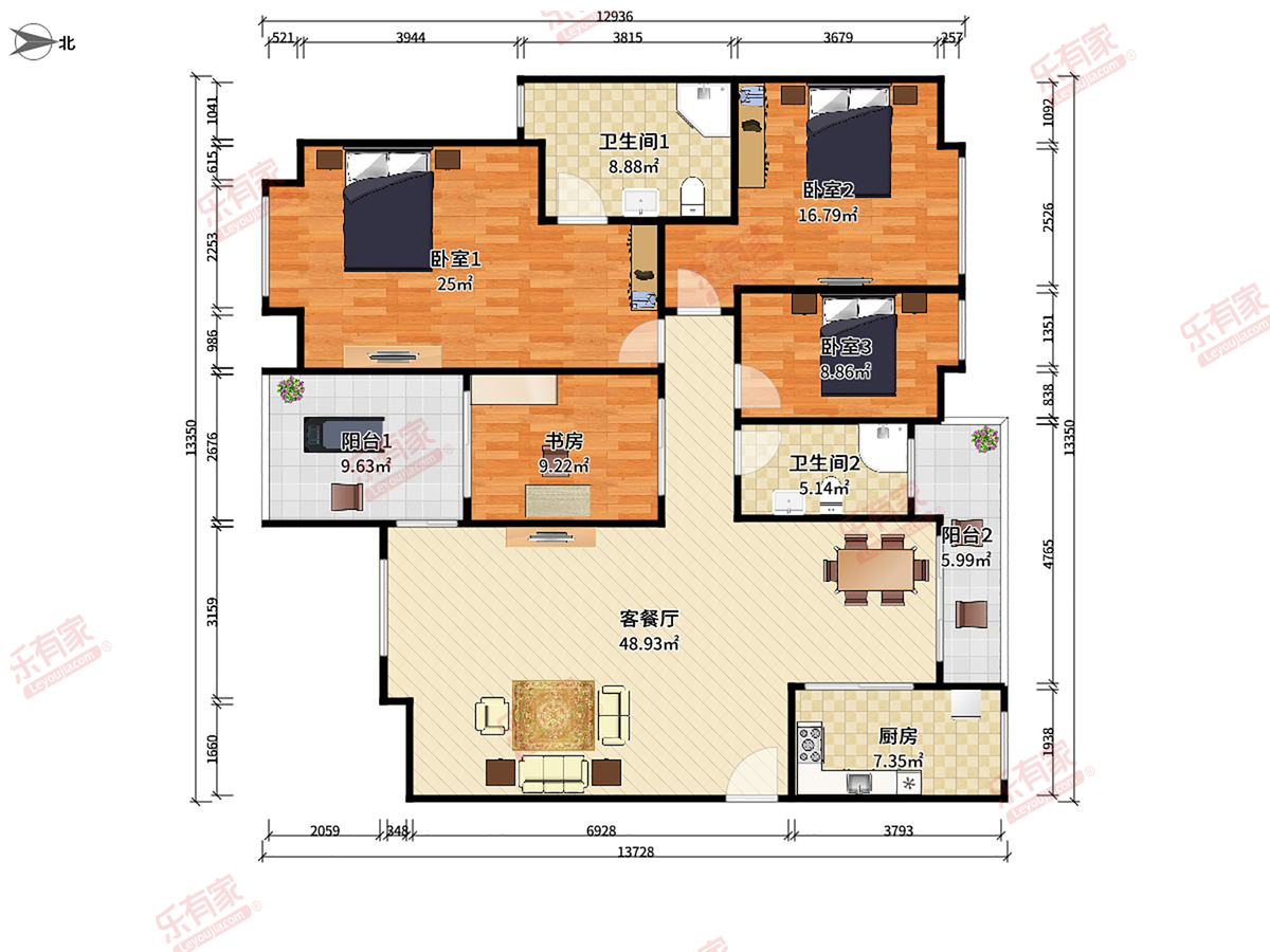 香域中央花园户型图