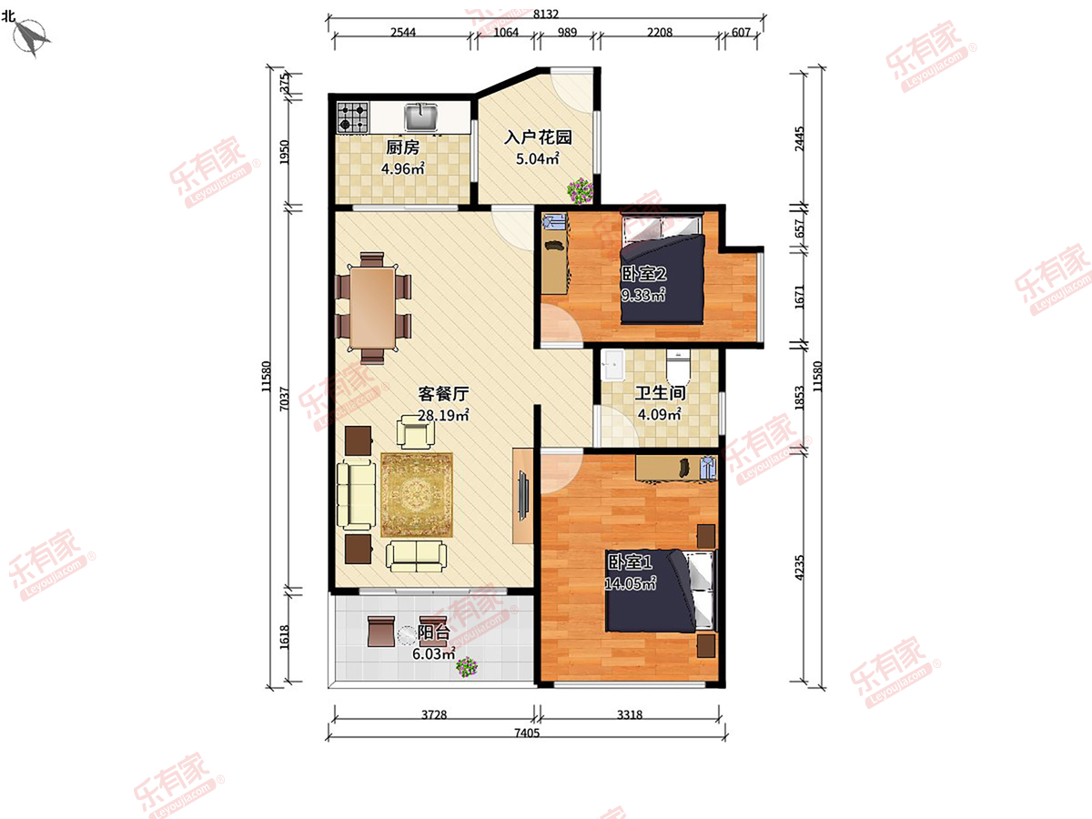 高发西岸花园一期户型图
