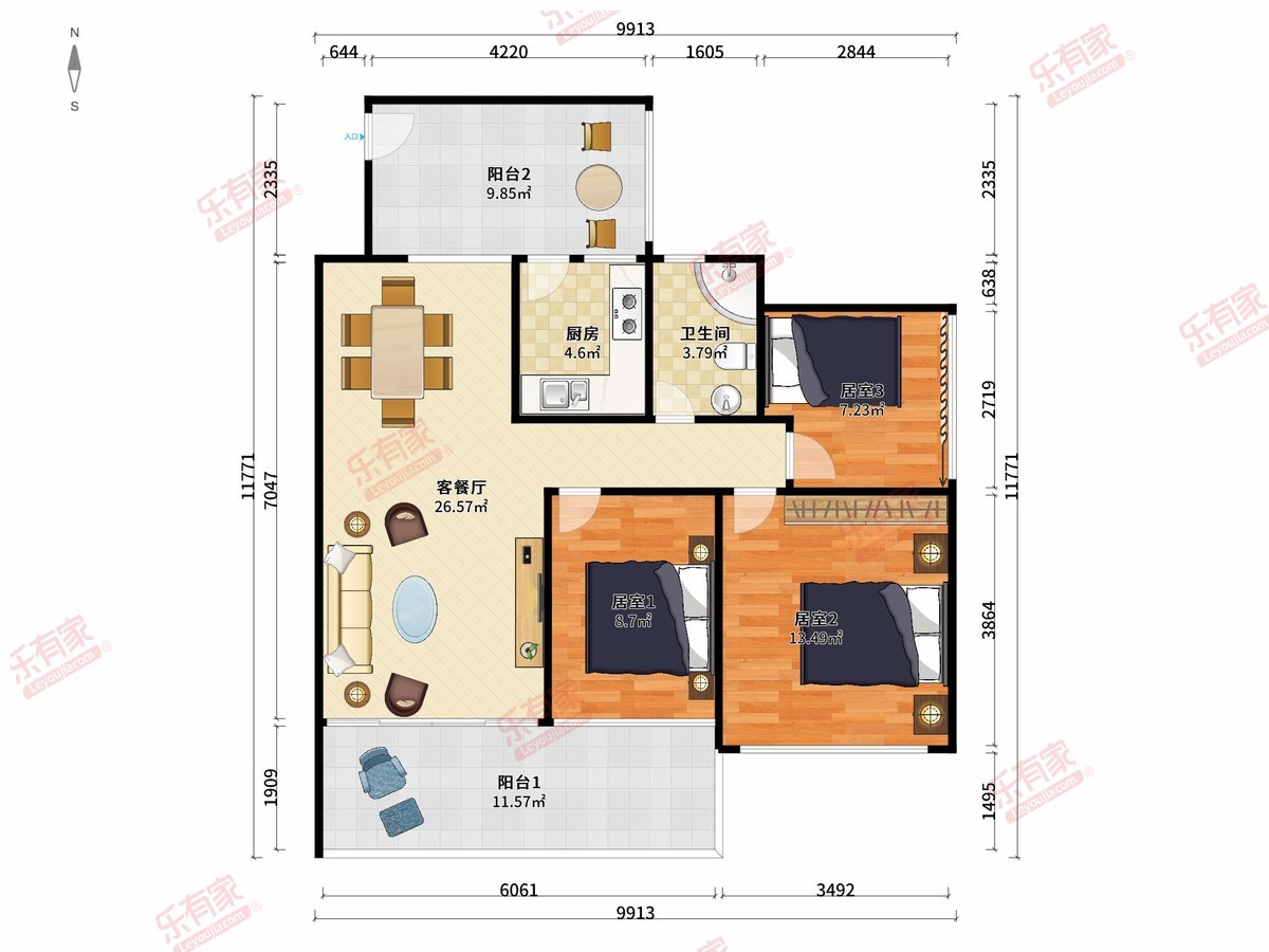碧水龙庭户型图