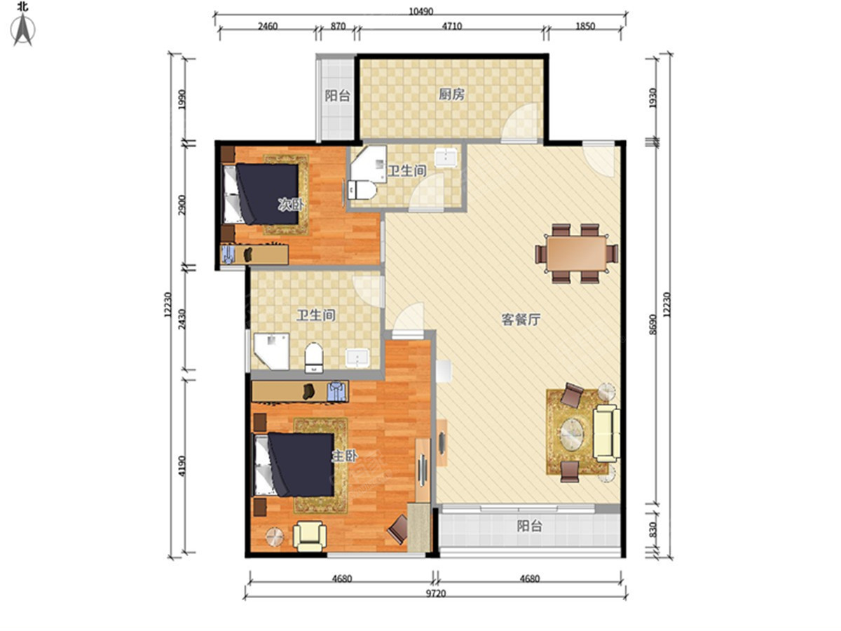 1栋2栋01，02户型