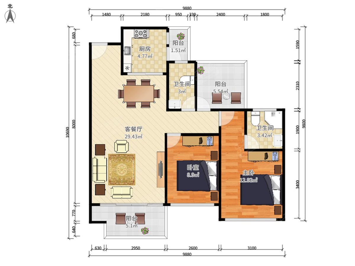 林间漫户型图